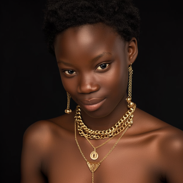 黑人金项链图片
