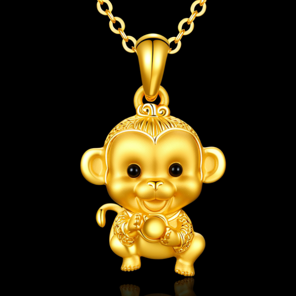 黄金猴吊坠图片 黄金猴吊坠图片