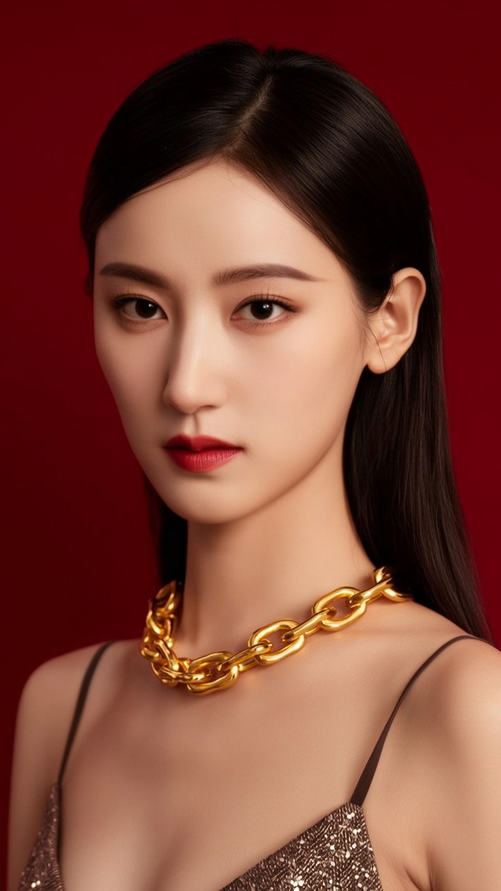 肖邦金项链图片