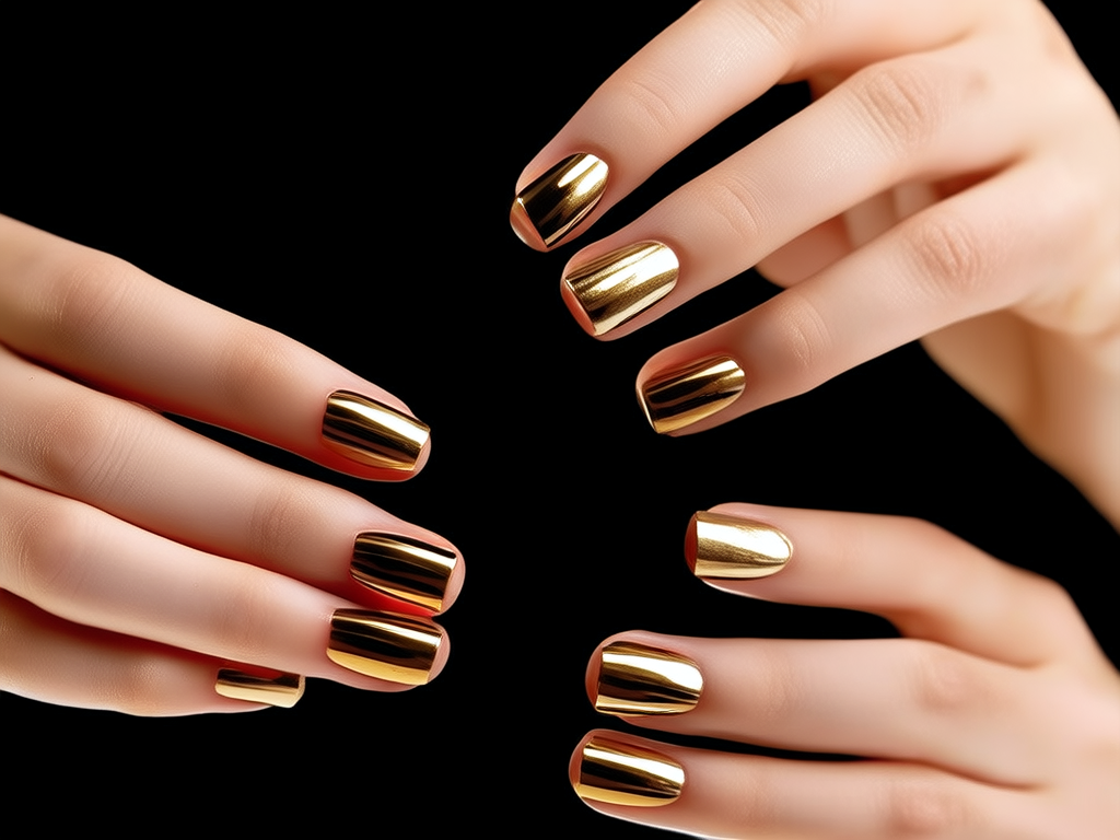 金属色指甲油图片