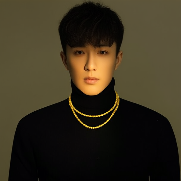 黄金项链图片男士