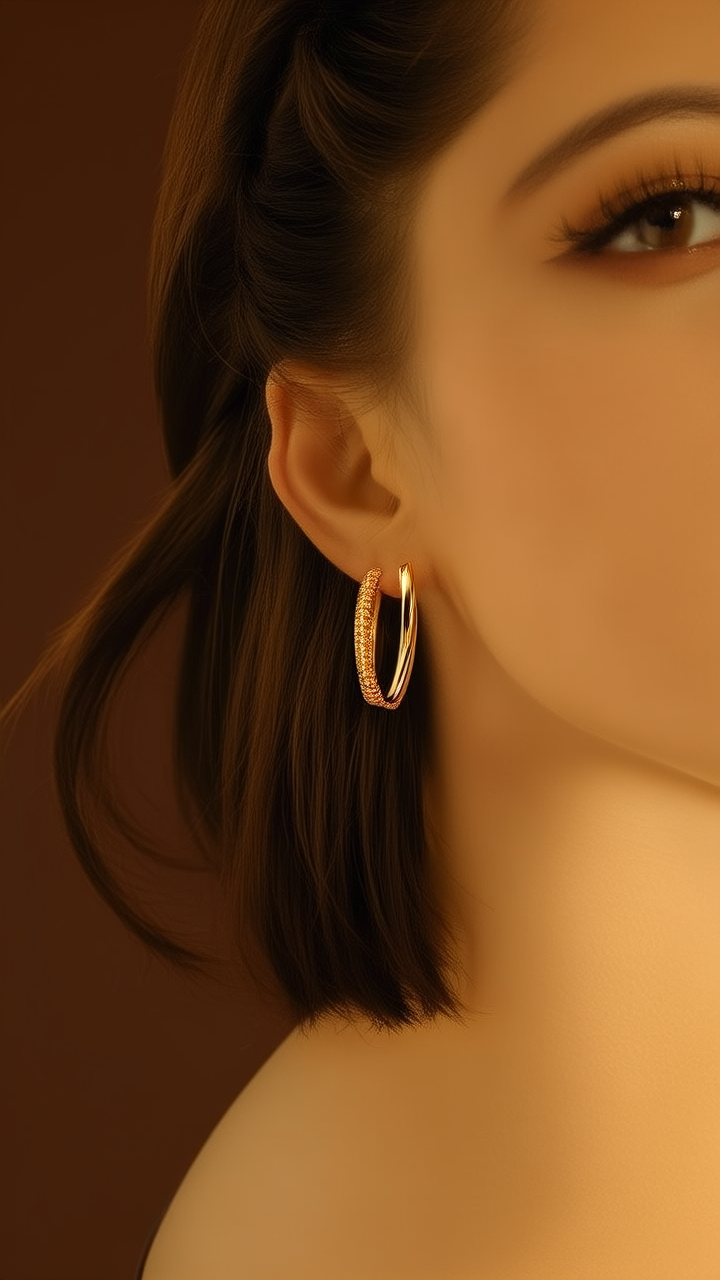 4克黄金耳环图片