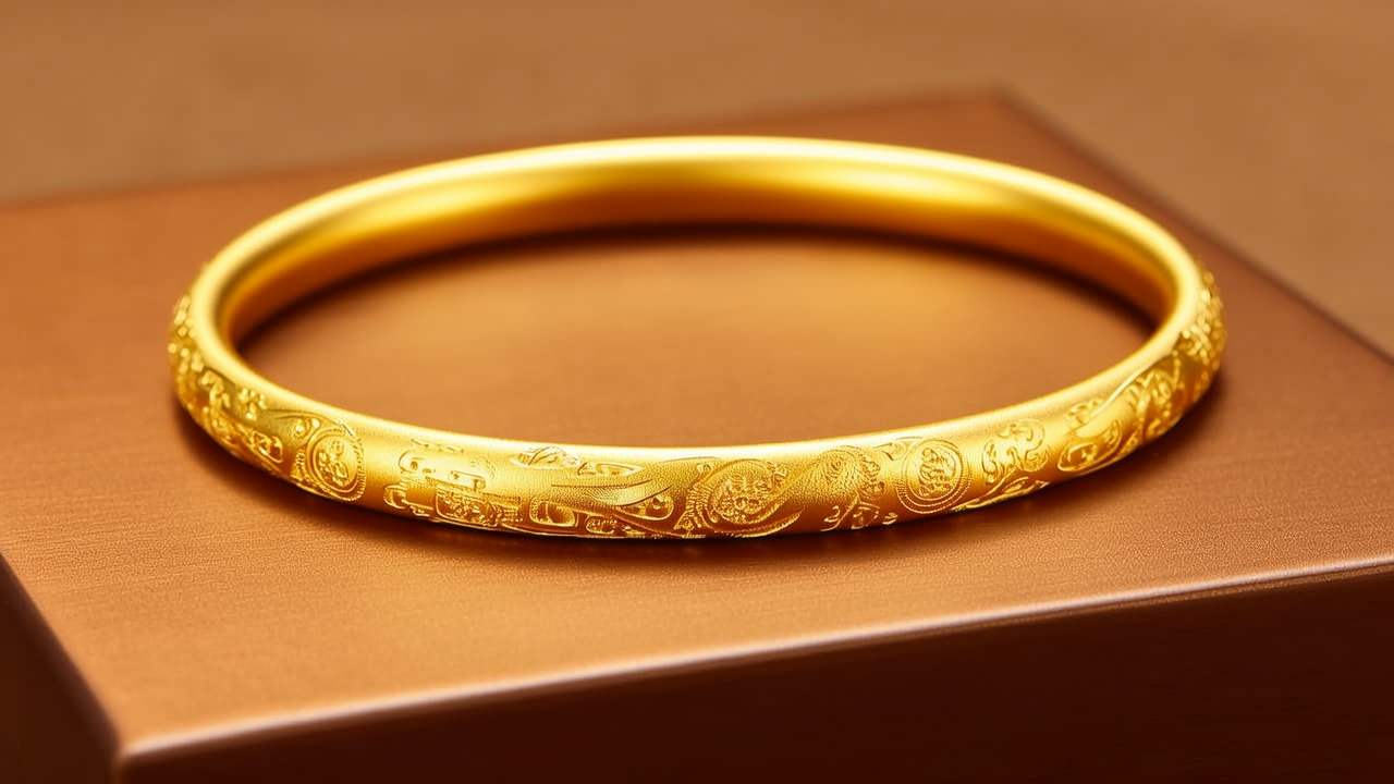 28克黄金手镯图片