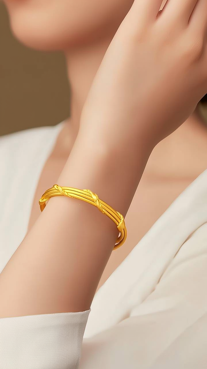 12克黄金手镯图片
