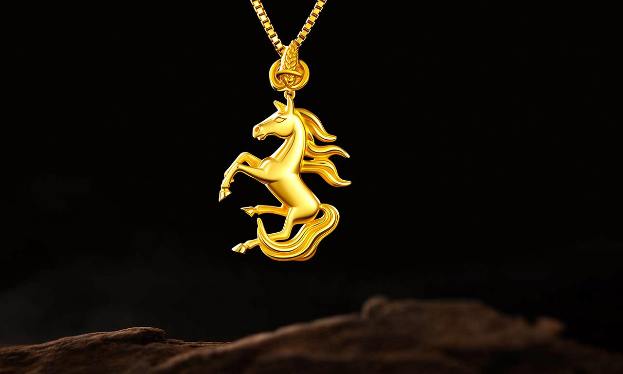 黄金吊坠马图片大全