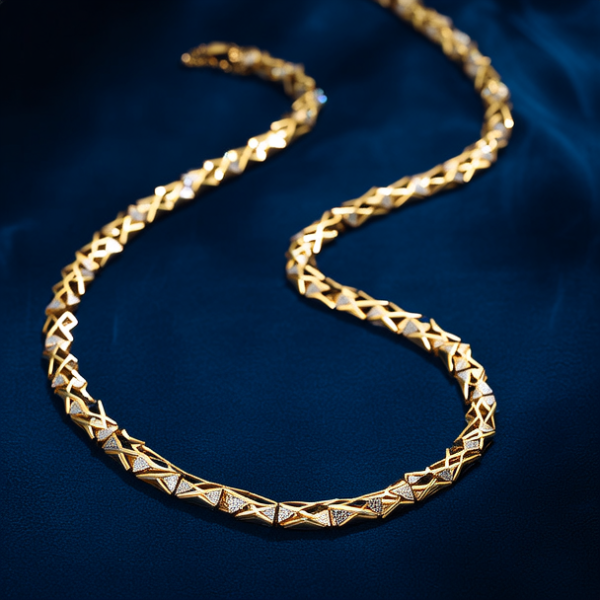 黄金项链的款式图片