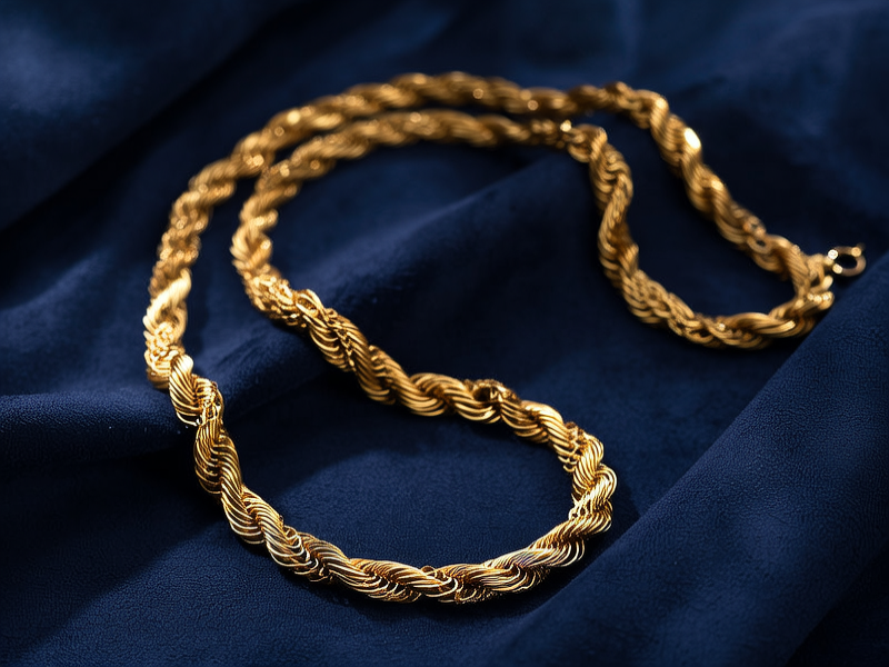 100克金项链图片
