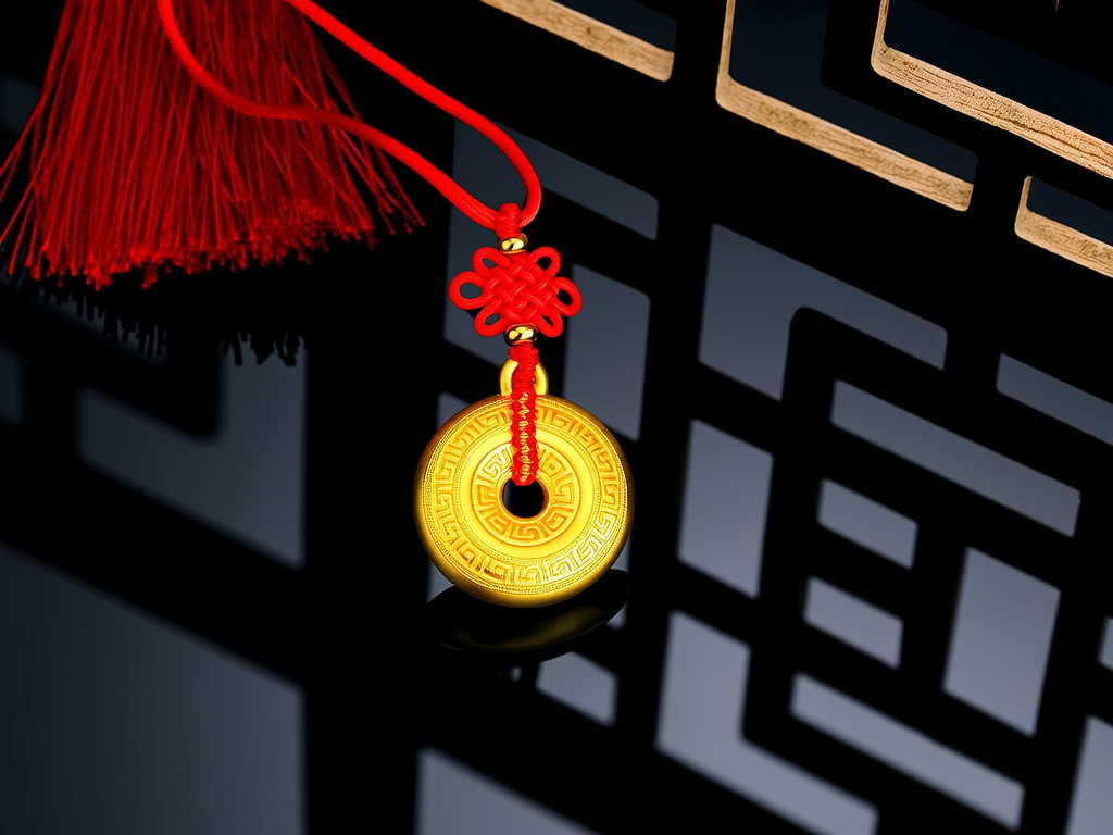 纯金平安扣吊坠图片