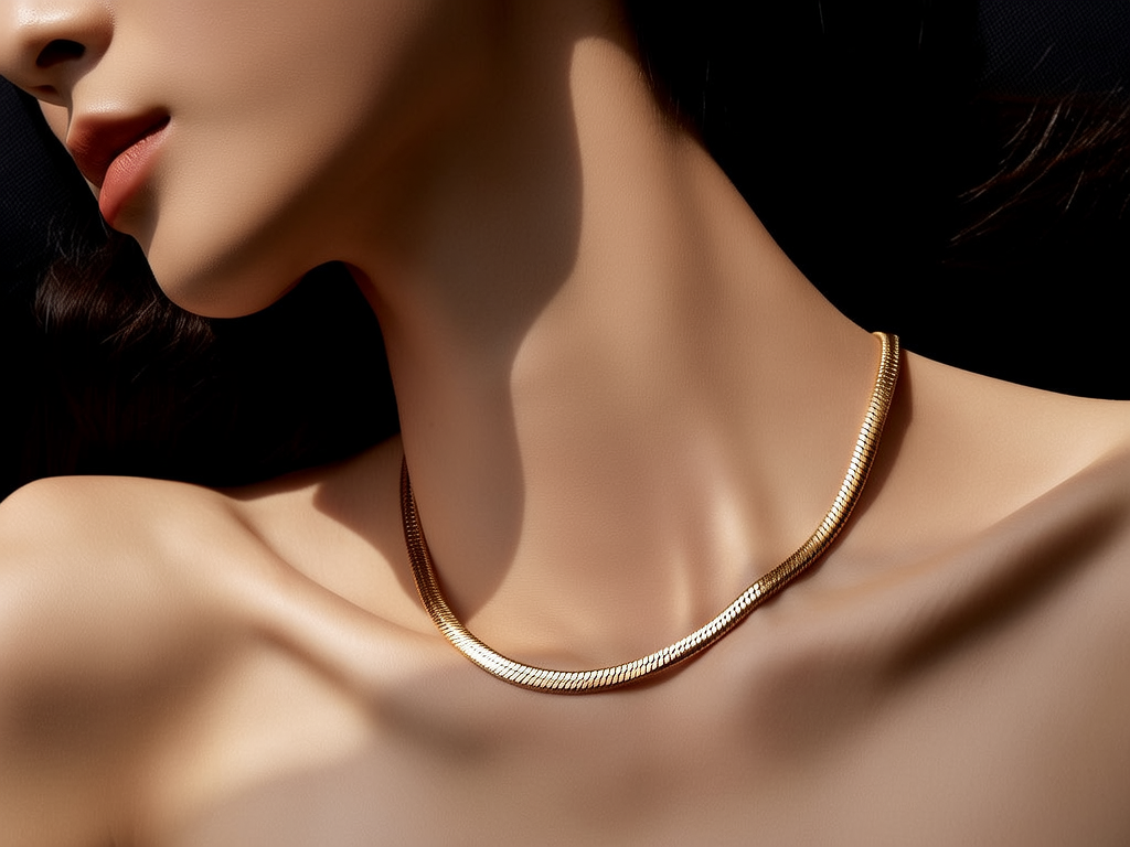 黄金锁骨链图片欣赏