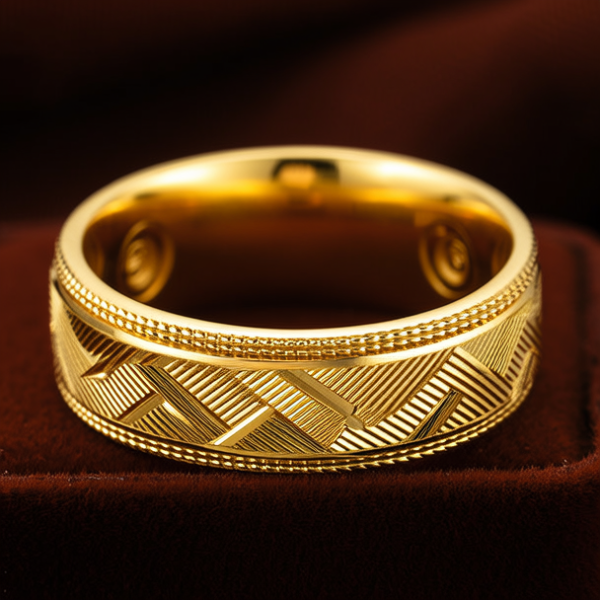 黄金戒指男士款式图片